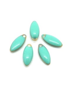 R-5 petites navettes émaillés recto/verso 10,7 x 4,5mm de...