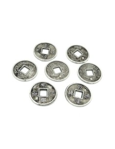 20 Perles intercalaires sequins pièces chinoises 13,9mm...