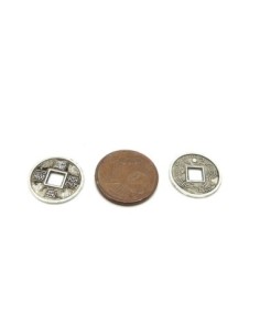 20 Perles intercalaires sequins pièces chinoises 13,9mm... 2