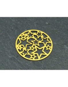 2 Estampes en filigrane ronde motif étoile 20,4mm en...
