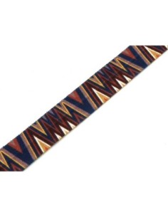 Ruban élastique plat 15mm motif géométrique zig zag 2