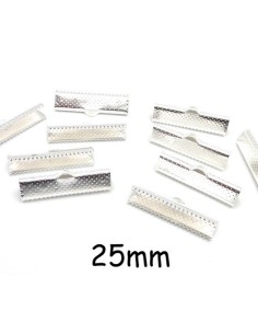 Embout griffe argenté 25mm