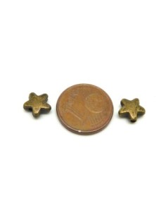 Petite perle étoile 7,1mm en métal de couleur bronze 2