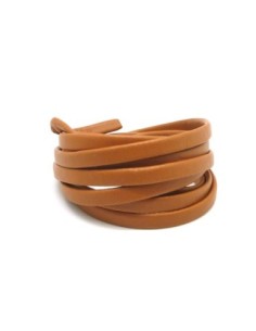 1,2M Cordon plat cuir synthétique 6mm de couleur marron...