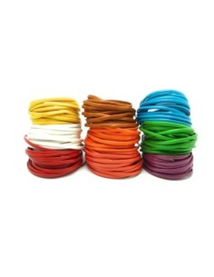 2,8m Lanière vinyle à pois tacheté 3,5mm de couleur rouge 2