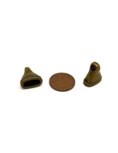 4 Embouts calotte 10,4mm x 4,5mm, cache noeud, fermoir en métal de couleur bronze 2