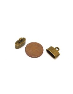 10 Embouts ovale pour cordon ou lanière 9,9mm x 3,8mm en métal de couleur bronze 2