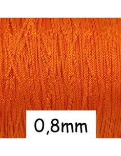 Fil de jade 0,8mm de couleur orange  - idéal noeud coulissant - WRAP - SHAMBALLA