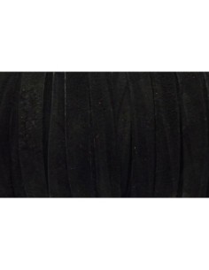 R-50cm de Cordon daim plat 10mm de couleur noir - DAIM... 2