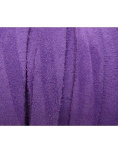 50cm de Cordon daim plat 10mm de couleur violet améthyste - DAIM VERITABLE - CUIR RETOURNE 2