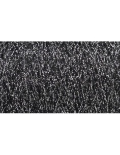 Cordon tressé rayonne noir argenté lurex