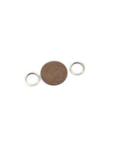 anneaux fermés cercles 10mm en métal argenté 2
