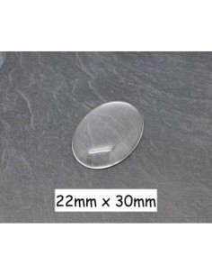 Cabochon ovale 22 x 30mm loupe en verre