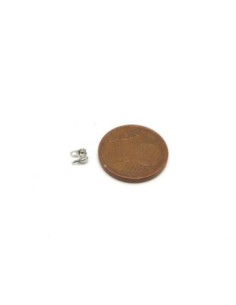  Mini embout pour chaîne bille de 1,2mm et 1,5mm en métal argenté 2