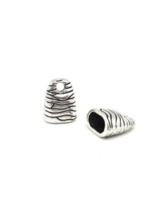 Embout ovale pour cuir regaliz ou deux cordons