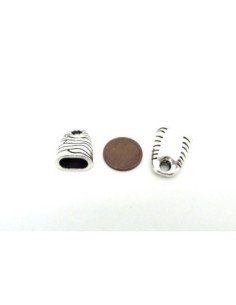 Embout ovale pour cuir regaliz ou deux cordons 2