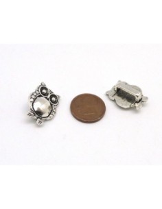 3 perles passant hibou, chouette - slide pour lanière de 10mm en métal argenté martelé 2