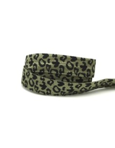 Ruban élastique motif panthère 15mm