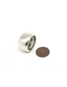 1 Grosse Perle anneau lisse 23mm en métal argenté 2