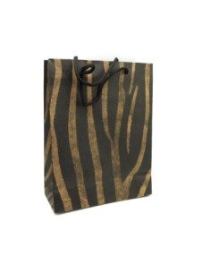 Pochette cadeaux 24,5 x 19cm motif zèbre, Afrique en...