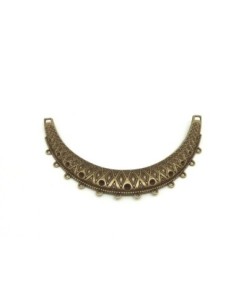 Plastron bronze en métal travaillé - tour de cou