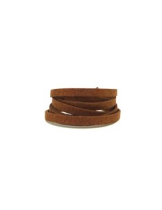 1m Cordon suédine 5mm, aspect daim de couleur marron... 2