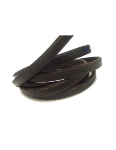 R-20cm Cuir plat largeur 10mm de couleur marron foncé... 2