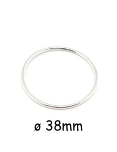 5 grands anneaux fermés cercles 38,2mm en métal argenté pour mini attrape rêve par exemple