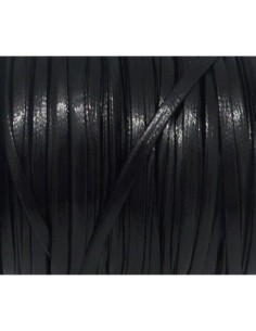 1m lanière cuir synthétique couleur noir 2,5mm aspect...