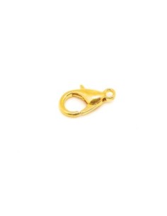 10 Fermoirs mousqueton 12mm en métal doré vif 2