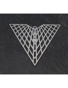 1 breloque triangle ajouré aile filigrane en métal...