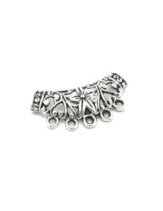 Petits Plastron pendentif travaillé 38,3mm en métal argenté 2