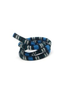 50cm Cordon ethnique en coton tissé 6mm couleur multicolore vert kaki, bleu turquoise, blanc et noir