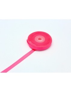 Bobine de 19m ruban gros grain largeur 10mm souple couleur rose fluo