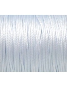 5m de Cordon polyester enduit ciré 1mm souple blanc brillant 