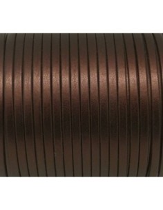 1m Lanière simili cuir 3mm de couleur marron avec reflet effet nacré métallisé très belle qualité