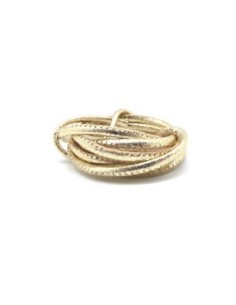 1m Cordon simili cuir 3mm de couleur doré écaillé avec couture - cuir synthétique esprit chic