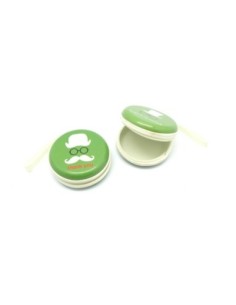 Boite de rangement à secret, porte-monnaie motif moustache à fermeture éclair diamètre 7cm 2