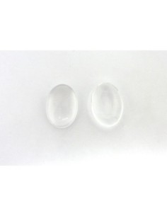 Lot de 10 Cabochons ovale 15x 20mm loupe en verre