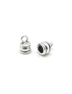 Embout pour cordon cuir de 7mm en métal argenté