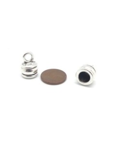 Embout pour cordon cuir de 7mm en métal argenté 2