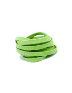 2m Cordon plat daim synthétique suédine de couleur vert menthe à l'eau 5mm 