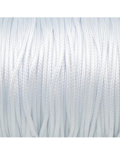 Cordon polyester enduit 2mm souple imitation cuir blanc  2