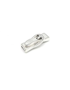 Fermoir aimanté ceinture pour lanière de 7mm en métal argenté travaillé