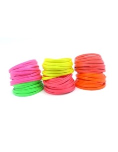 Lanière simili cuir 4mm de couleur jaune fluo 2