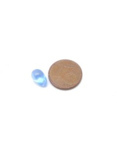 Perle goutte en verre de couleur bleu saphir clair irisé AB 9,2mm 2