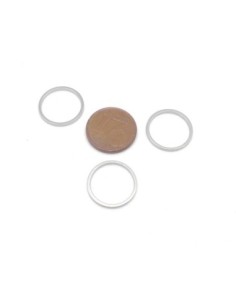 anneaux fermés rond 15mm en métal argenté fin 2