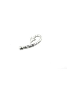 Fermoirs crochet ancre pour cuir, bracelet multi rangs en métal argenté 40mm 2