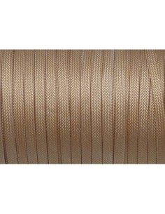 lacet plat en coton beige sable brillant