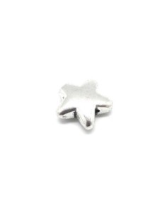 Perles étoile en métal argenté 12mm